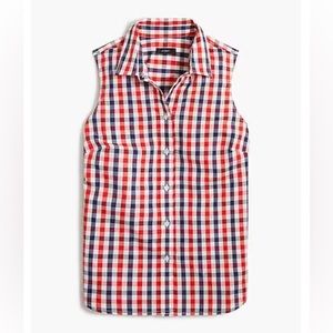 J.Crew Sleeveless Button Front Shirt